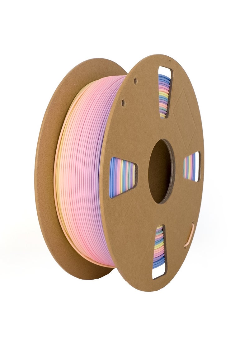 3D Printing Consumables Rainbow PLA Macaron Rainbow Matte PLA Rapid Color Change 1kg 1.75mm Matte Rainbow - Image 1