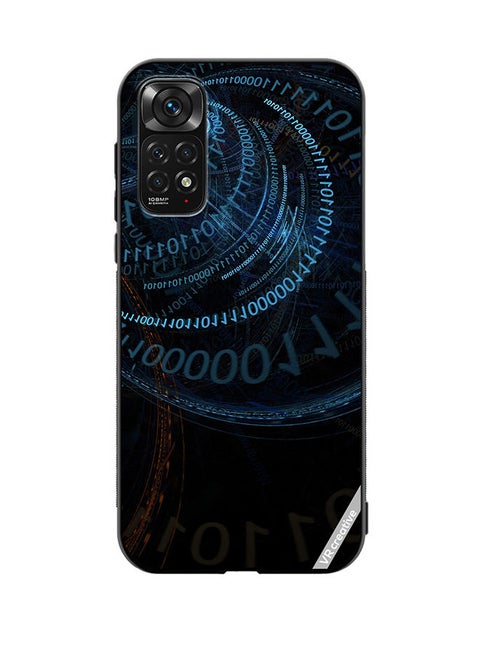 Protective Case Cover For Xiaomi Redmi Note 11S Binary Code Abstract Design Multicolour