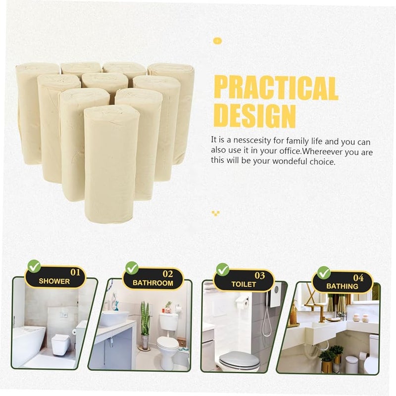 Operitacx Bamboo Pulp Toilet Tissue Paper 16 Rolls Soft For Home And Office - Image 4
