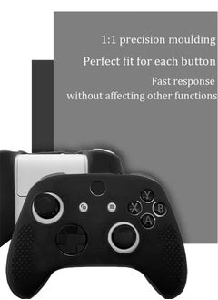 IINE Soft Silicone Protective Case Cover for Xbox Series S/X Controller,TPU Hard Non-Slip No Interference Skin Protector Case Full Protection Cover for Xbox Series S/X  Wireless Controller(Black)  - Image 2