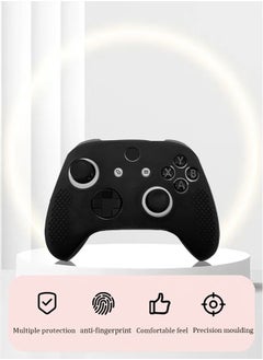 IINE Soft Silicone Protective Case Cover for Xbox Series S/X Controller,TPU Hard Non-Slip No Interference Skin Protector Case Full Protection Cover for Xbox Series S/X  Wireless Controller(Black)  - Image 5