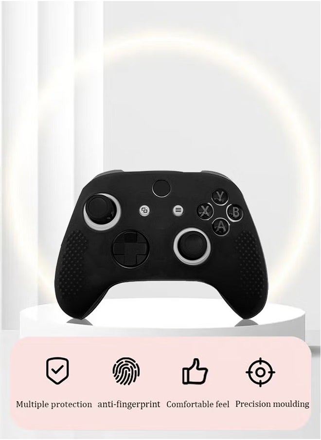 IINE - Soft Silicone Protective Case Cover for Xbox Series S/X Controller,TPU Hard Non-Slip No Interference Skin Protector Case Full Protection Cover for Xbox Series S/X  Wireless Controller(Black) - Image 1