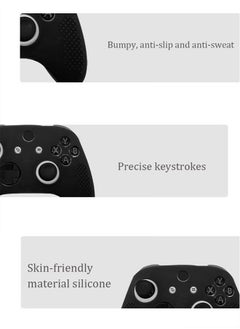 IINE Soft Silicone Protective Case Cover for Xbox Series S/X Controller,TPU Hard Non-Slip No Interference Skin Protector Case Full Protection Cover for Xbox Series S/X  Wireless Controller(Black)  - Image 4