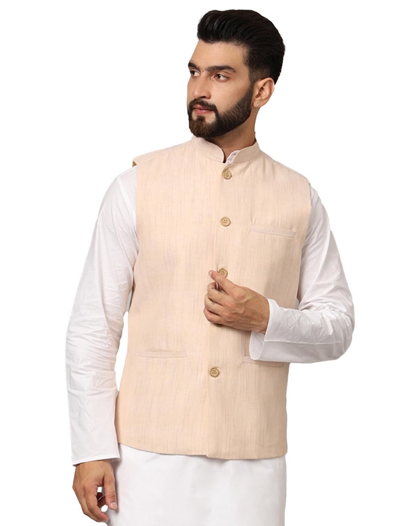 LATEST CHIKAN Men's Nehru Jacket/Waistcoat Sophisticated Ethnic Wear - SARRI-LJ-BG-40 - Image 1