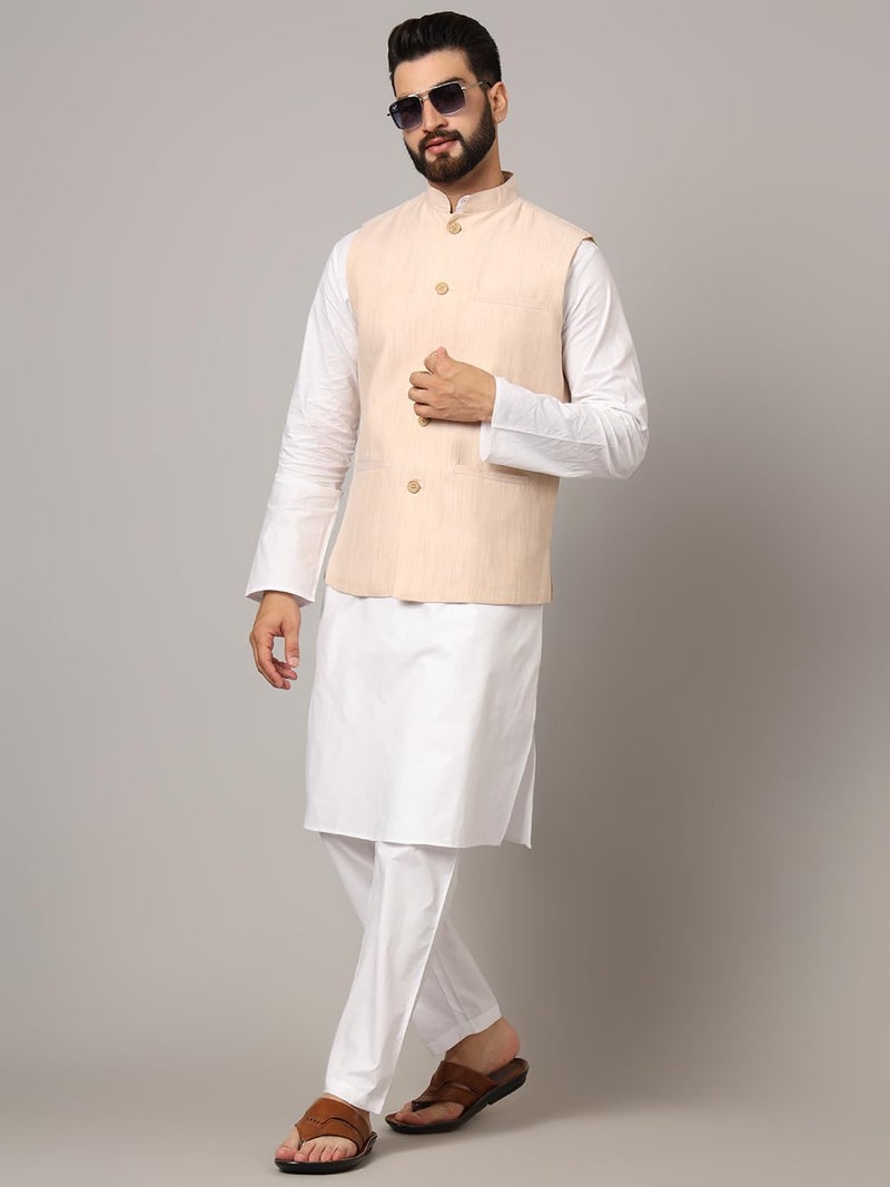 LATEST CHIKAN Men's Nehru Jacket/Waistcoat Sophisticated Ethnic Wear - SARRI-LJ-BG-40 - Image 2