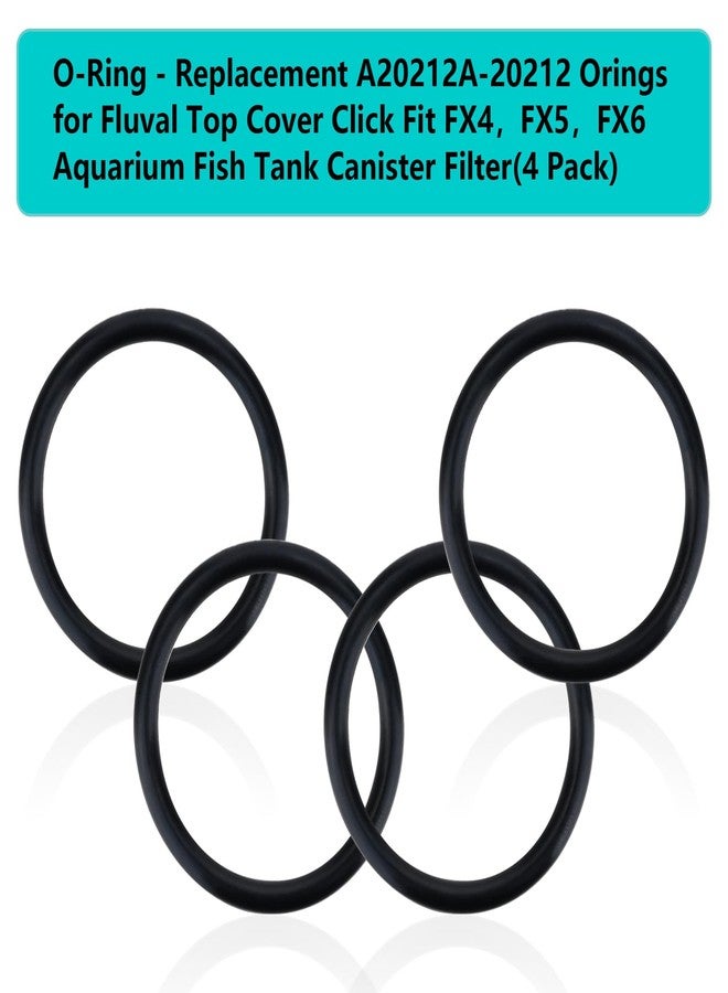 STPCTOU A20212 A-20212 Top Cover Click-Fit O-Ring, Compatible with FX4 FX5 FX6 Aquarium Fish Tank Seal Gasket Ring, Rubber Sealing Washer Replacement Ring for Prevent Leakage(4PCS) - Image 5