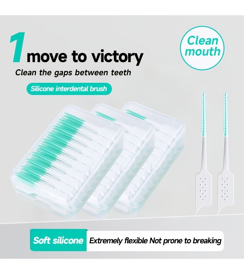 Interdental Brush Set 400 Count Boxed Cleaning Toothpicks Family Pack - Image 1