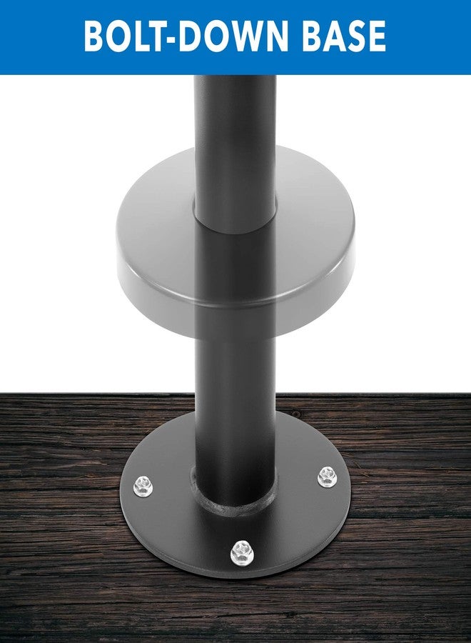 ماونت-إت! حامل MOUNT-IT! للتلفزيون بشاشة مسطحة، يُثبت بمسامير على المكتب أو سطح الطاولة [شاشات من 23 إلى 43 بوصة] حامل دوار لسطح الطاولة، حامل VESA حتى 200 × 200 مم (فولاذ، أسود) - Image 4