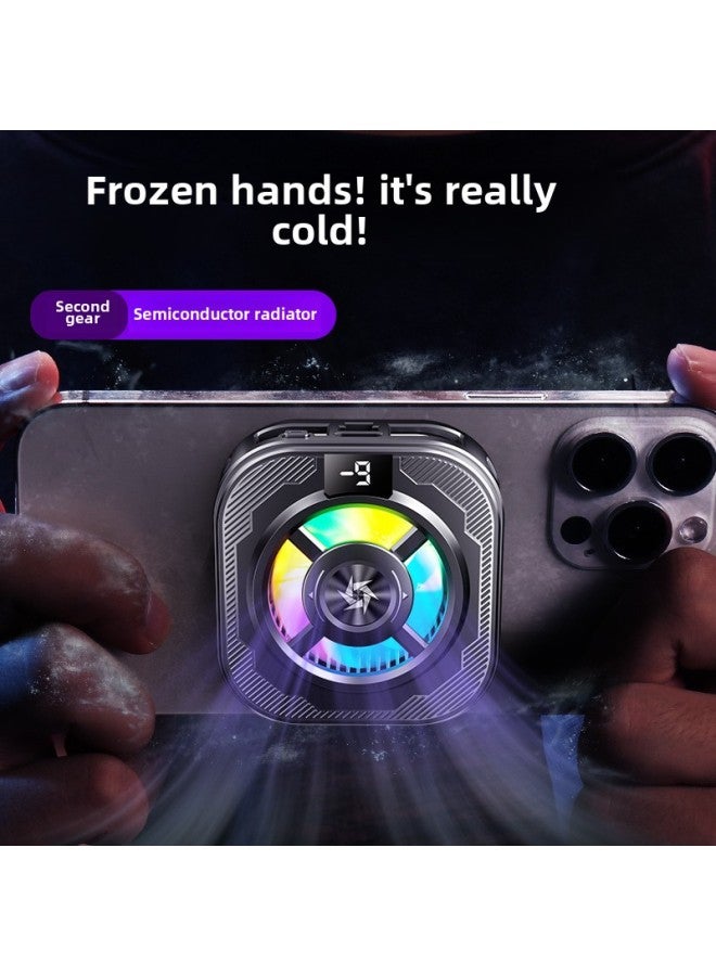 Mobile Phone Radiator Back Clip Icing Digital Display Semiconductor Rapid Cooling Magnetic Suction Back Clip Free Switching Low Noise-Color:Sl39 Digital Display Model 【with Clip】 - Image 5