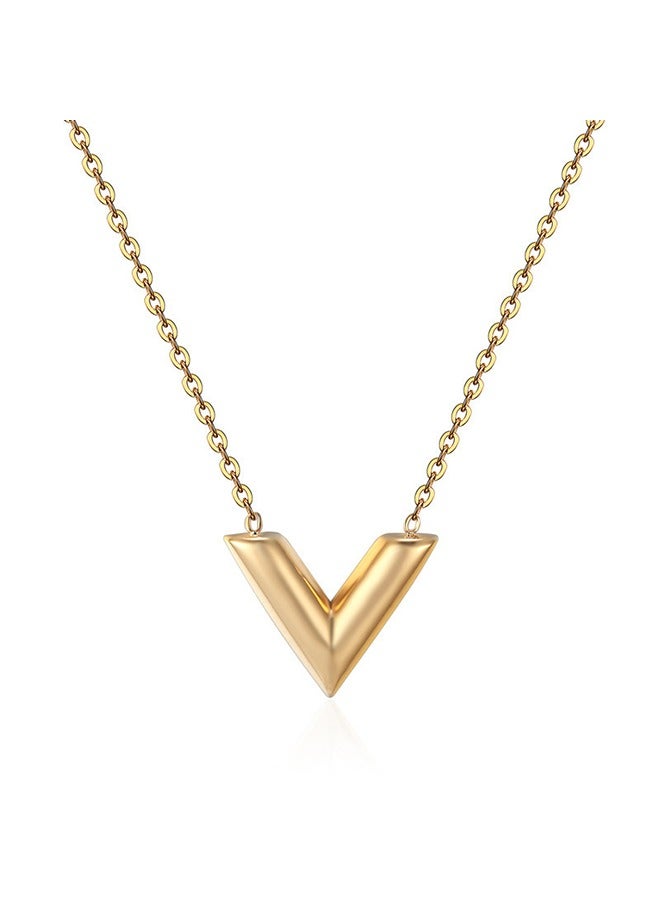 HY V-Shaped Pendant Necklace For Women and Girls Trendy Fashion Accessories with a Unique Minimalist Vibe Fashion Jewelry Dress Accessories - Image 2
