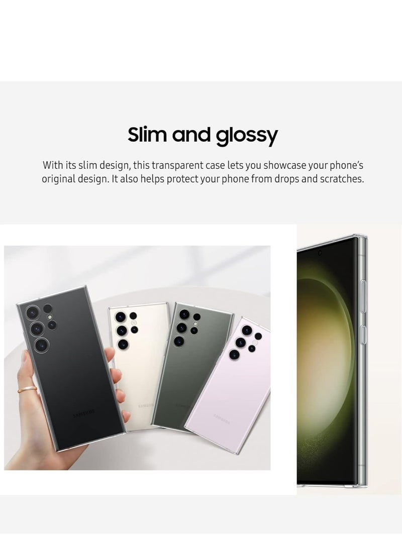 SAMSUNG Galaxy S23 Ultra Clear Slim Phone Case, Protective Cover w/Glossy, Thin Design, Protects from Drops and Scratches, Premium, Durable Material, US Version, EF-QS918CTEGUS, Transparent - Image 2