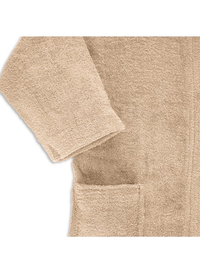 BYFT Daffodil (Beige) Premium 8 yr Kids Hooded Bathrobe 100% Terry Cotton, Highly Absorbent and Quick dry, Hotel and Spa Quality Bathrobe for Boy and Girl-400 Gsm - Image 3