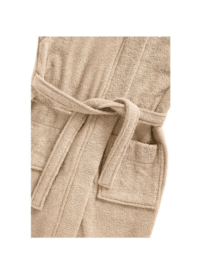 BYFT Daffodil (Beige) Premium 8 yr Kids Hooded Bathrobe 100% Terry Cotton, Highly Absorbent and Quick dry, Hotel and Spa Quality Bathrobe for Boy and Girl-400 Gsm - Image 2