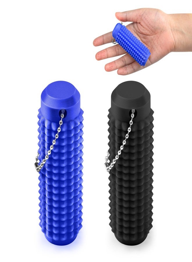 WASENLO Pain Stim Fidget 2 Pack , Fidget Toys for Adults , 3D Printed Stim Sensory Toys for Stress Relief , Birthday for Men (Black & Blue 2Pack) - Image 1