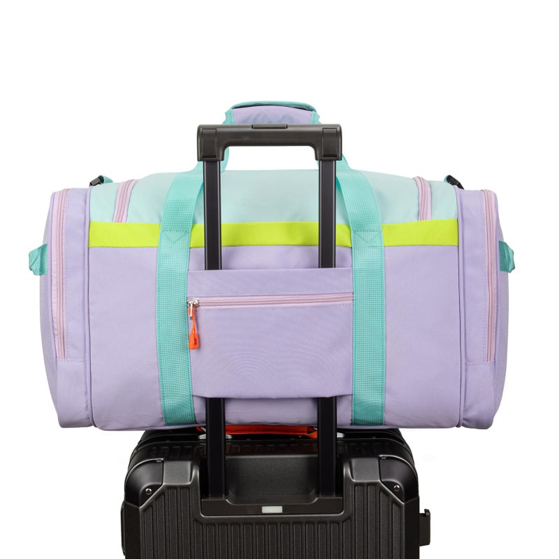 HawLander Large Kids Duffle Bag for Travel, Overnight, or Weekender, 22" inch (Light Green) - Image 3