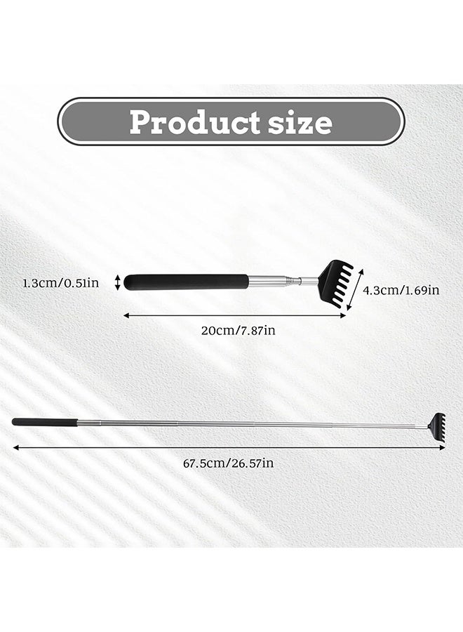 2 Pcs Portable extendable Back Scratcher Stainless Steel telescoping Back scratchers for Adults Tickle Teaser Wand for Cats - Image 2