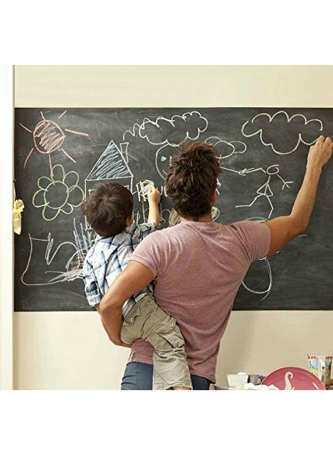 FDTY ملصق حائط على شكل سبورة سوداء ورق تغليف 44 سم × 200 سم للمنزل والمدرسة والمكتب - Image 3