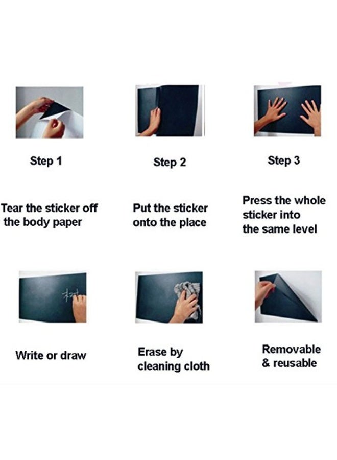 FDTY ملصق حائط على شكل سبورة سوداء ورق تغليف 44 سم × 200 سم للمنزل والمدرسة والمكتب - Image 4