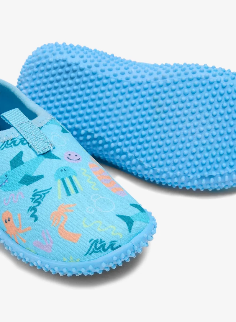 Matalan Blue Kids Blue Sealife Swim Shoes for Men | Best Price UAE