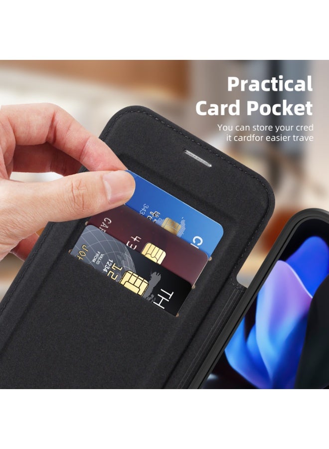 حافظة محفظة قلابة مغناطيسية لهاتف جوجل بيكسل 10/9 برو XL، غطاء مقاوم للصدمات مع حجب RFID - Image 2