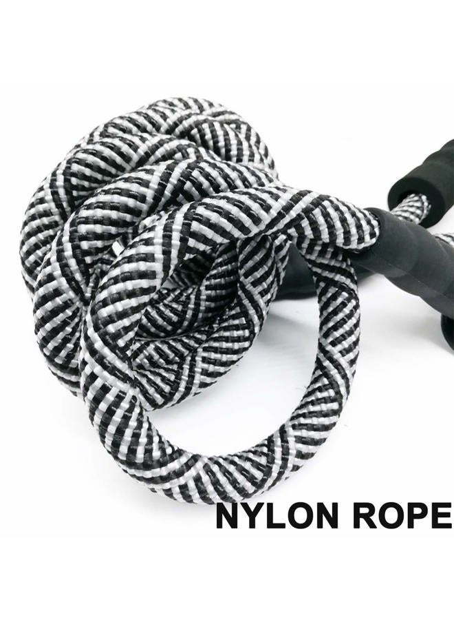 MayPaw Heavy Duty Rope Dog Leash, 3/4/5/6/7/8/10/12/15 FT Nylon Pet Leash, Soft Padded Handle Thick Lead for Large Medium Dogs Small Puppy (1/2" * 6', Black) - Image 4