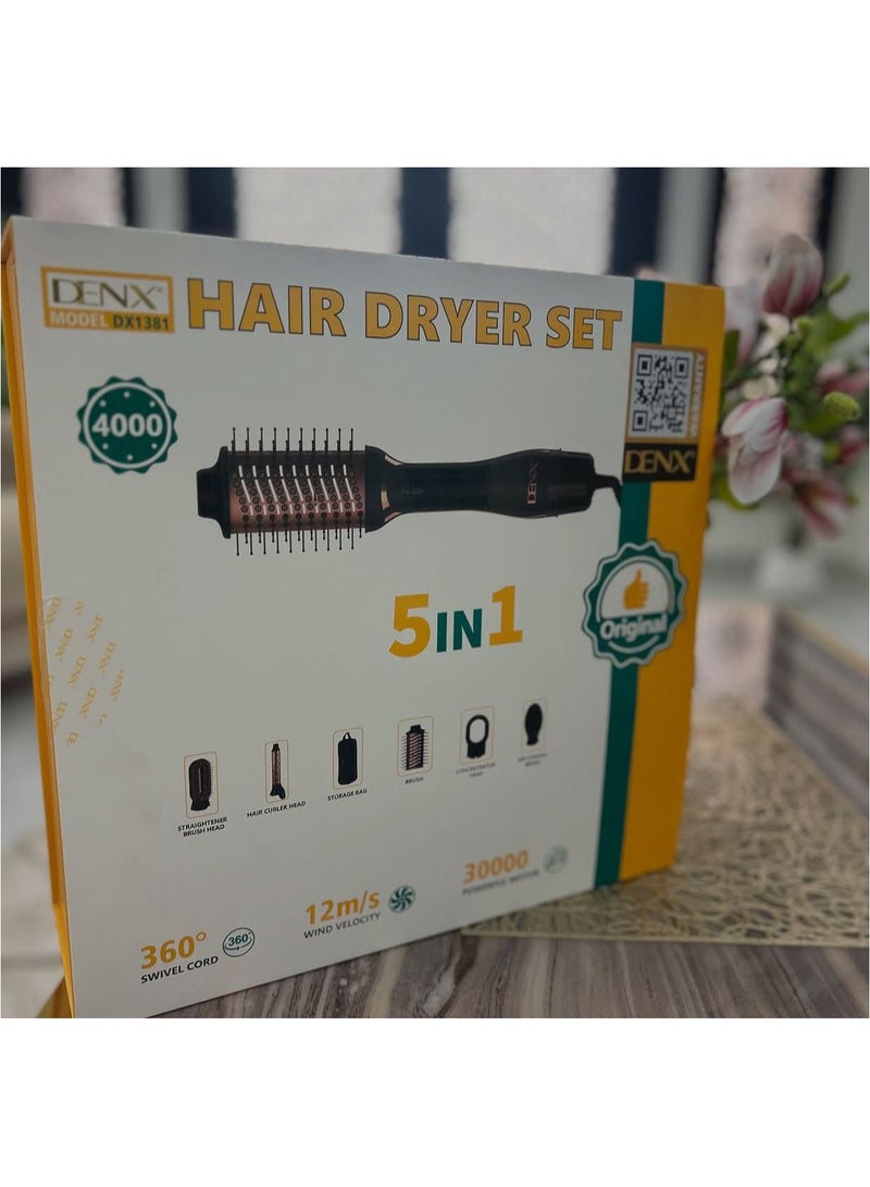 مجموعة تجفيف و تصفيف الشعر من دينكس ٥ في ١ بقوة ١٢٠٠ واط سهلة الاستخدام - Image 4