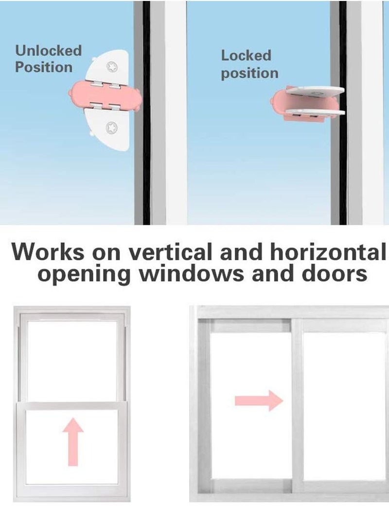 SYOSI Sliding Door Lock (3 Pack), Child Safety Lock for Sliding Window Lock with Strong Adhesive Tape for Shower Sliding Door, Patio, Closet, Shutter and More - Image 2