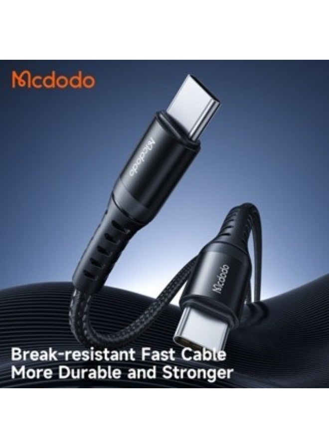 Mcdodo 60W USB-C to USB-C Cable 3M – Fast Charging PD 3.0, Braided Nylon Durable Cable, Compatible with iPhone 16/15 Series, iPad, MacBook, Samsung Galaxy, Laptop - Image 4