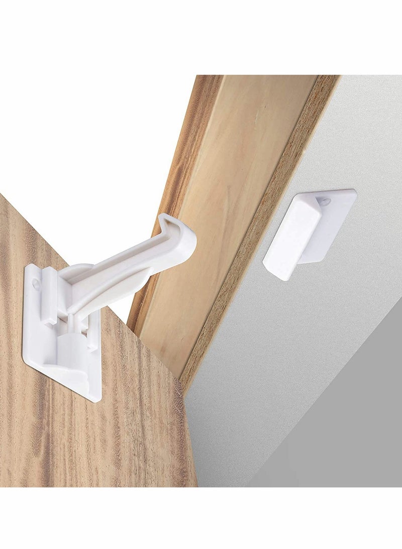 Enhanced Baby Safety Cabinet Locks (10 Pack) - No-Drill Installation, Fits Most Cabinets  Drawers, Ideal for Countertop Overhangs, Secure  Reliable for Peace of Mind - Image 1