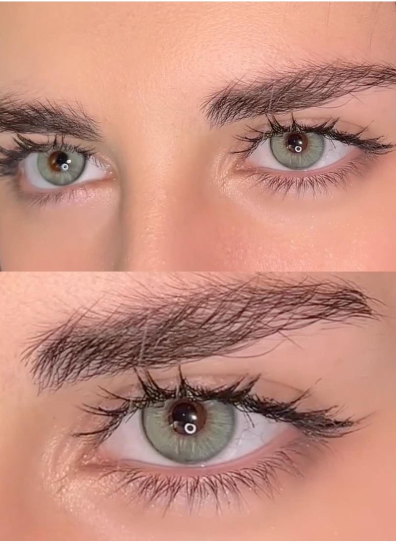 Unibling - Cherishing Green Yearly Colored Contact Lenses, Unisex Cosmetic Contact Lenses, Enlargement Collection, Light Green, With Case - Image 1