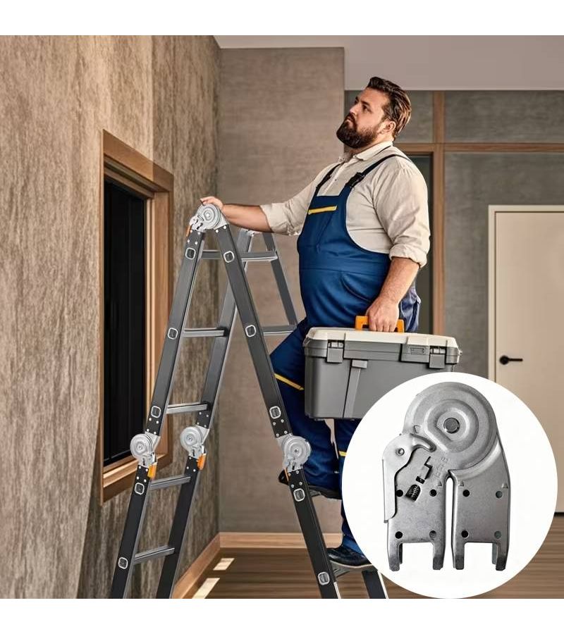 D Type Ladder Hinge Heavy Duty 300BL Load Capacity Contractor Grade 3 Folding Modes 35 107 180 Degrees - Image 3