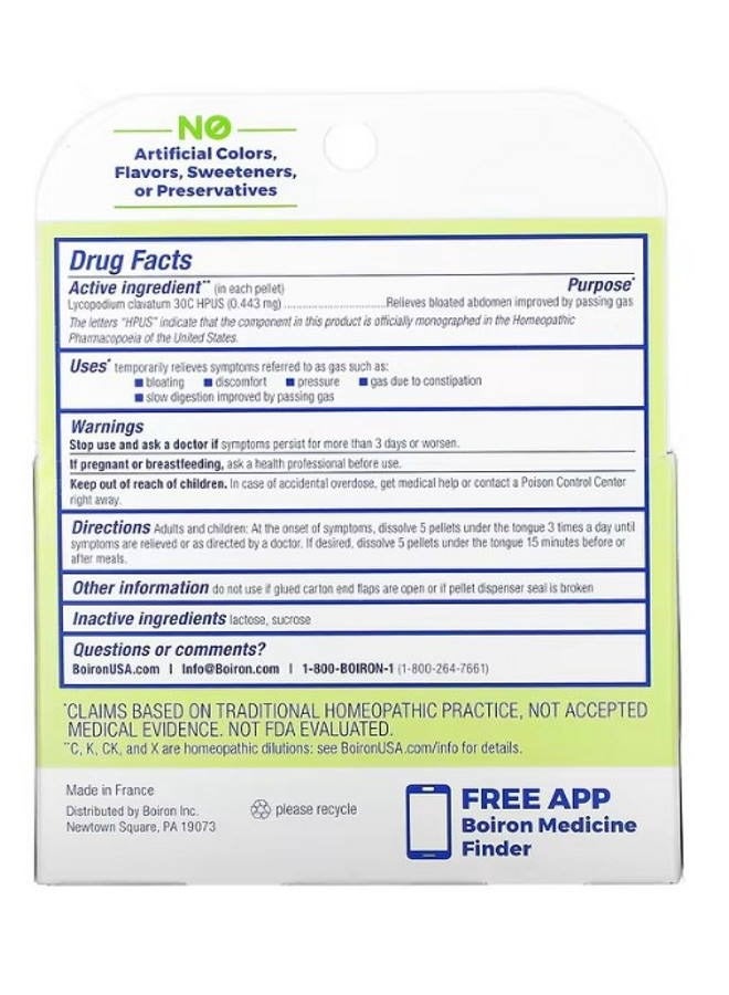 Boiron حبوب ليكوبوديوم لتخفيف الانتفاخ والغازات 30C 3 أنابيب 80 حبة لكل أنبوب - Image 2