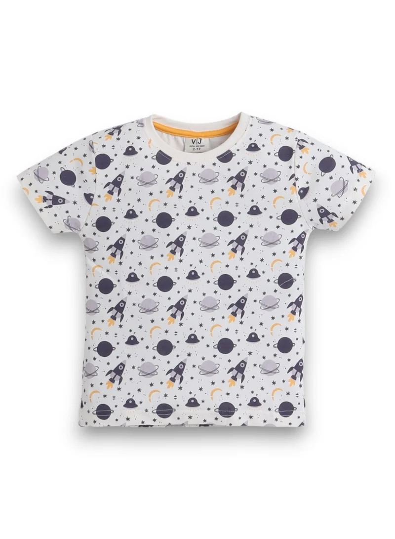 victor and jane Victor and Jane - All-Over Printed T-shirt and Shorts Pyjama Set
