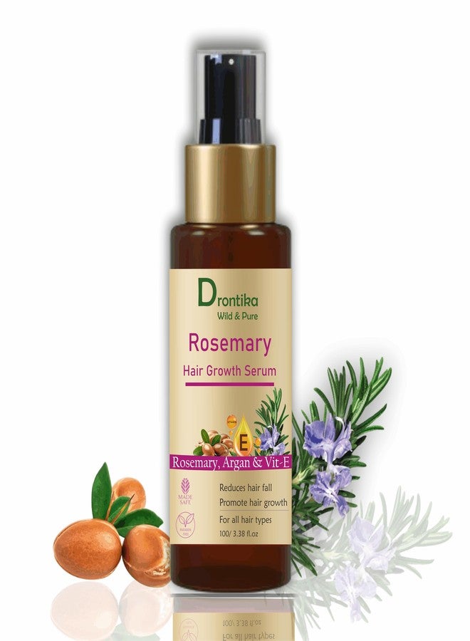 Drontika Wild & Pure Rosemary Hair Scalp Serum with 80% Pure Rosemary, 10% Argan oil, & 5% Vitamin E | Controls Hair Fall | Increase Hair Density (Pack Of 1-100ml) - Image 1