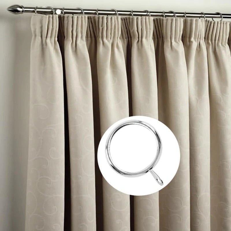 Bluejw 25pcs Modern Simple Silver Metal Curtain Ring with 25pcs Hook Quality Good Shower Curtain Ring for Door Modern Style Accessories - Image 3