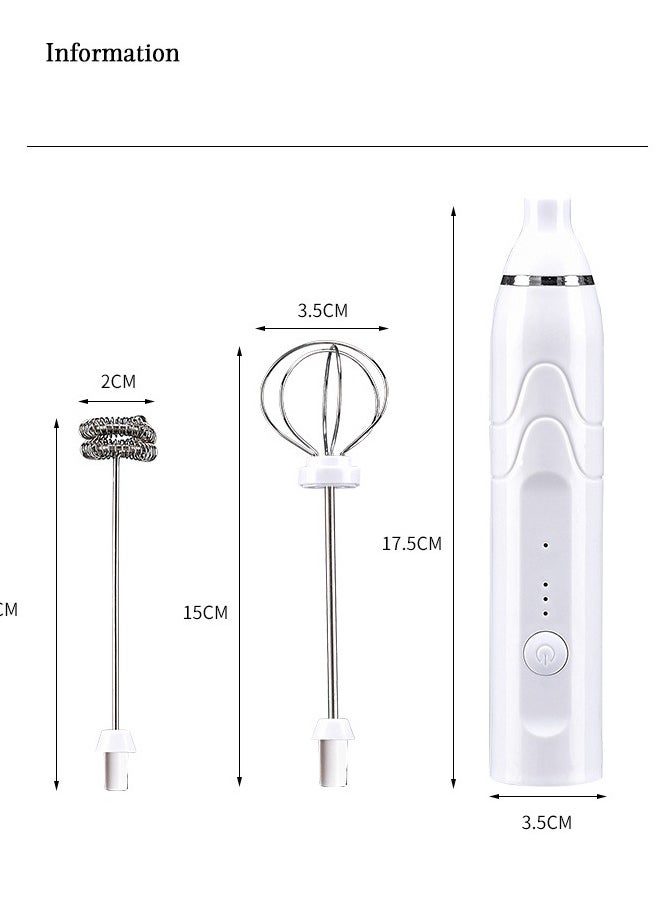 Generic ﻿ 3-Piece Electric Milk Frother And Whisk Set  - Image 3