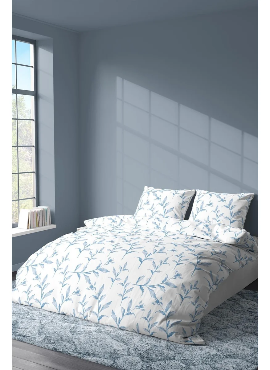 Zeynep Tekstil Cotton Single Duvet Cover Set | Duvet Cover and Pillowcase | Without Sheet Ocean