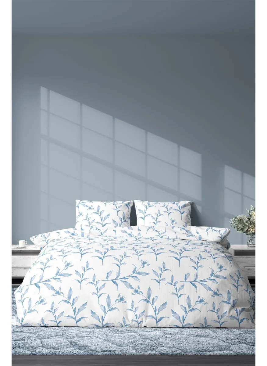 Zeynep Tekstil Cotton Single Duvet Cover Set | Duvet Cover and Pillowcase | Without Sheet Ocean