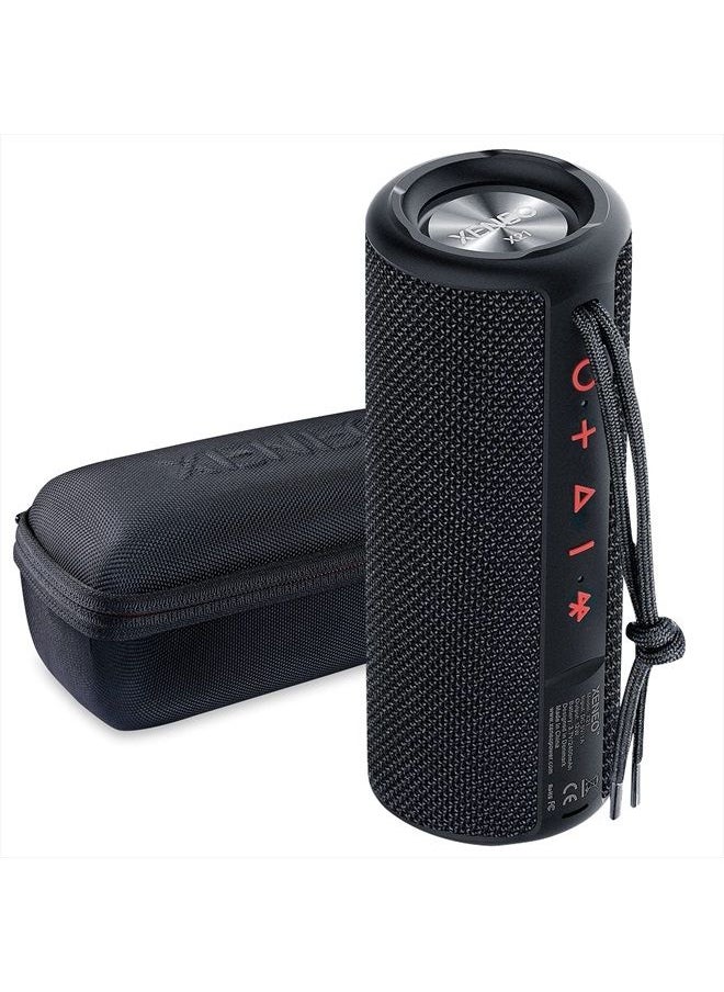 XENEO - Xeneo X21 Portable Outdoor Wireless Bluetooth Speaker Waterproof with FM Radio, Micro SD Card Slot, AUX for Shower - Hard Travel Case Included - Image 1