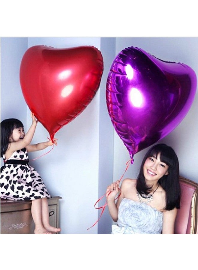 AnnoDeel 2 Pcs 32Inch Huge Red Heart Balloons Romantic Large Heart Foil Balloons For Wedding Decorations Love Balloons Party Decorations - Image 5
