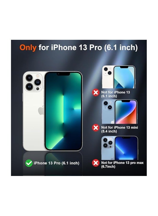 Denx Matte Magnetic case for iPhone 13 Pro , High Grade Drop Protection with Shockproof Strip, Translucent Matte Back Phone Case (White) - Image 2