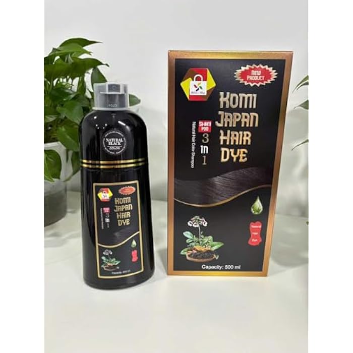 Komi Japan Authentic Japanese Hair Dye Shampoo – 500ml, Nourishing Formula with Argan Oil & Ginseng. Real Komi Japan Color Shampoo (Chestnut Brown) - Image 2