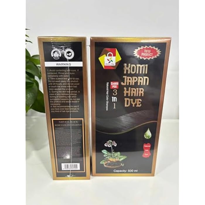 Komi Japan Authentic Japanese Hair Dye Shampoo – 500ml, Nourishing Formula with Argan Oil & Ginseng. Real Komi Japan Color Shampoo (Chestnut Brown) - Image 4