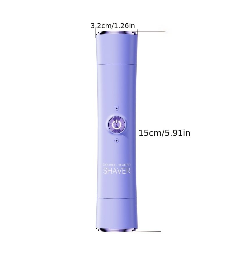 Pink 2 In 1 Electric Hair Remover USB Rechargeable Trimmer For Face Underarms Bikini Leg - Image 4
