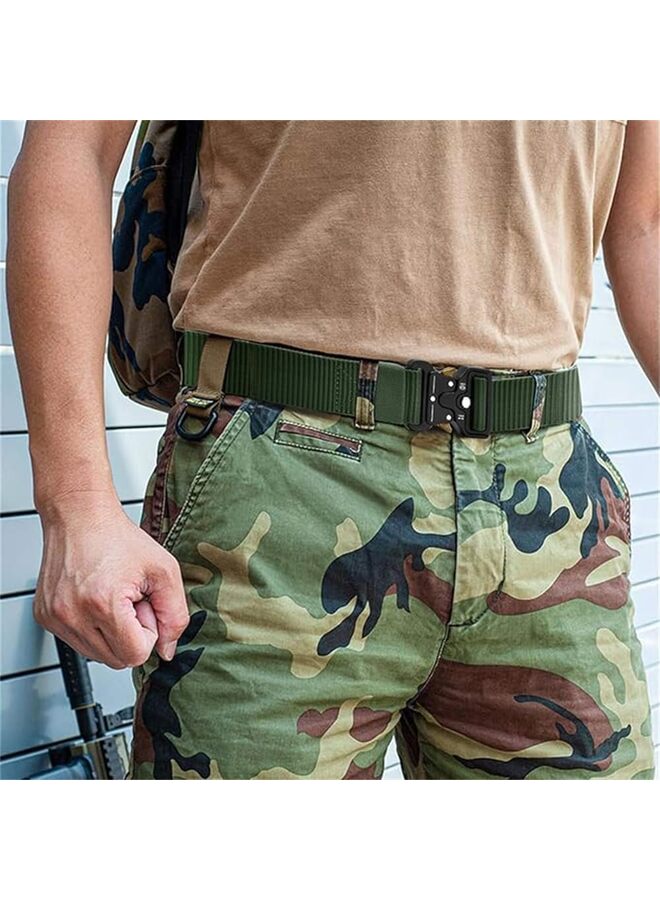 3pcs Tactical Belt,Military Style Quick Release Metal Buckle Belt,1.5" Heavy-Duty Nylon Riggers Belts for Men?3Pack? - Image 2