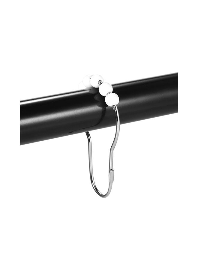 NIBEMINENT 12-Piece Shower Curtain Ring Set White 0.085kg  - Image 3