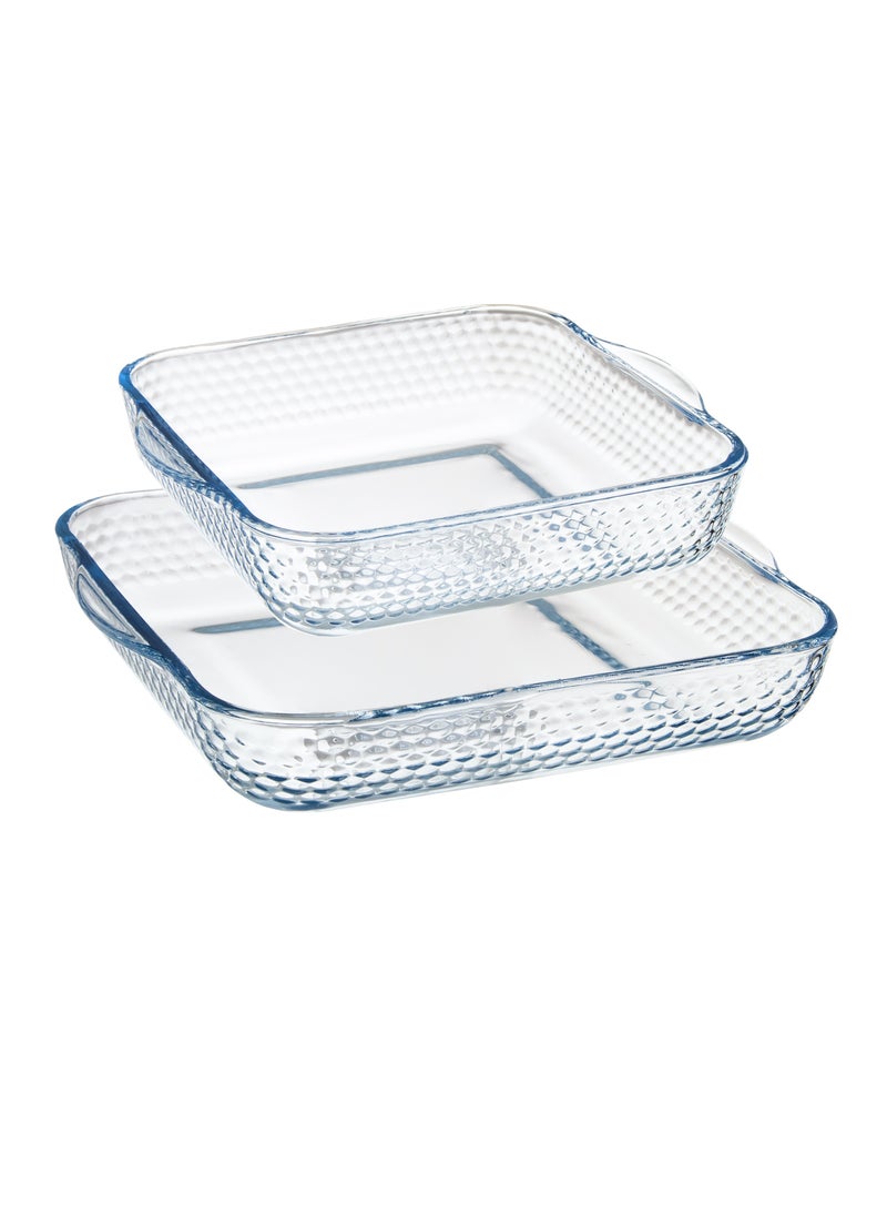 Hic 2 Piece Square Glass Oven Trays Set  - Image 2