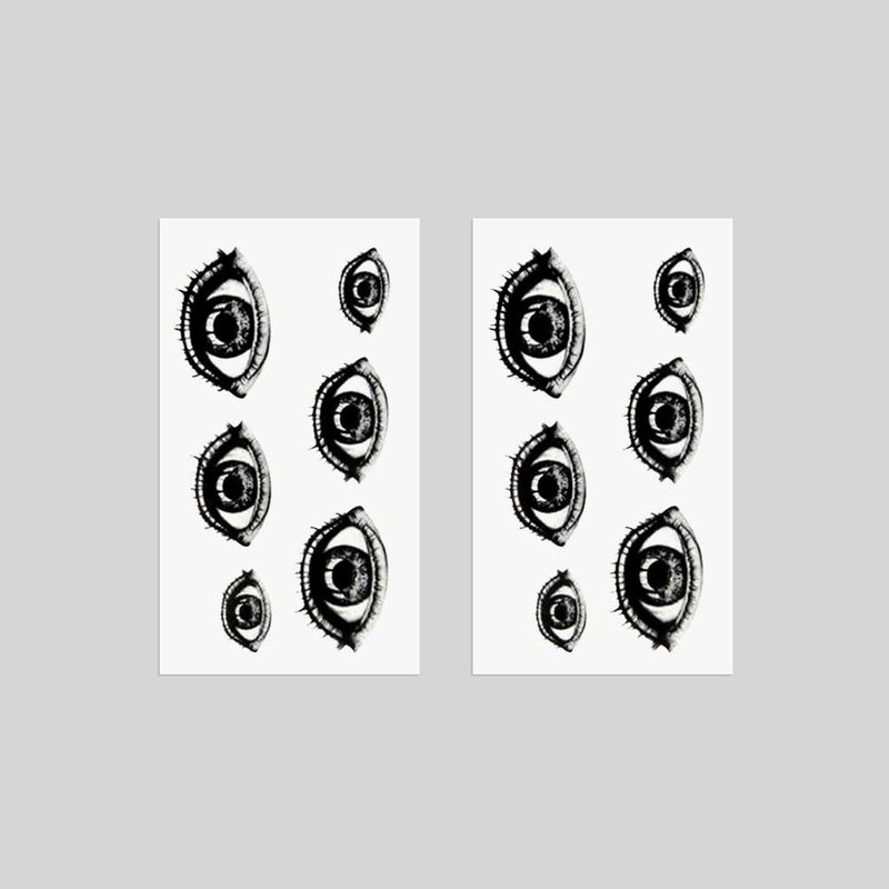 Oottati Small Cute Temporary Tattoo Horror Halloween Eye (2 Sheets) - Image 3