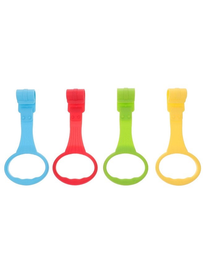 TOYANDONA 4pcs Baby Toddler Crib Pull Ring Baby Bed Stand Up Rings Kids Best Walking Training Tool,Random Color  - Image 4