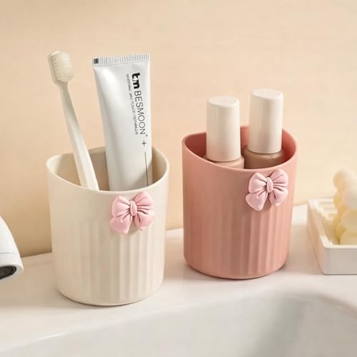 Darkshri Wall-Mounted Tooth Brush Holder Bathroom - Self-Adhesive Bathroom Organiser Without Drill for Toothbrushes (Multi Color) (2) - Image 1